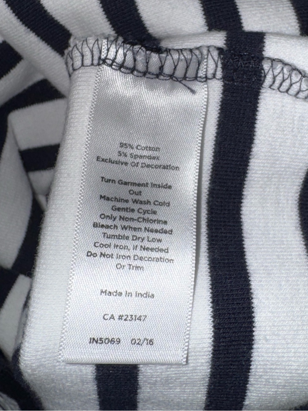 Talbots Black & White Striped Dress with Lace Hem - Picture 8 of 8